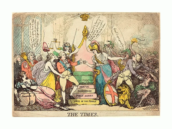 Thomas Rowlandson (british, 1756 - 1827 ), The Times, Probably 1783