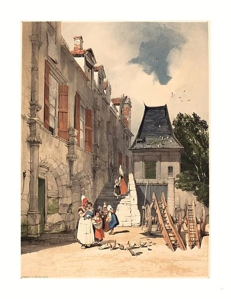 Thomas Shotter Boys (british, 1803 1874 ), L abbaye St. Amand, Rouen, 1839, Lithograph