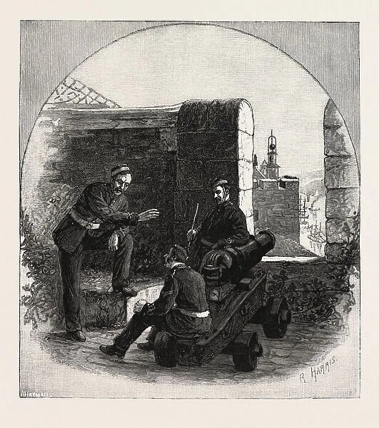 Time-Ball, from the Princes Bastion. Canada, Nineteenth Century Engraving
