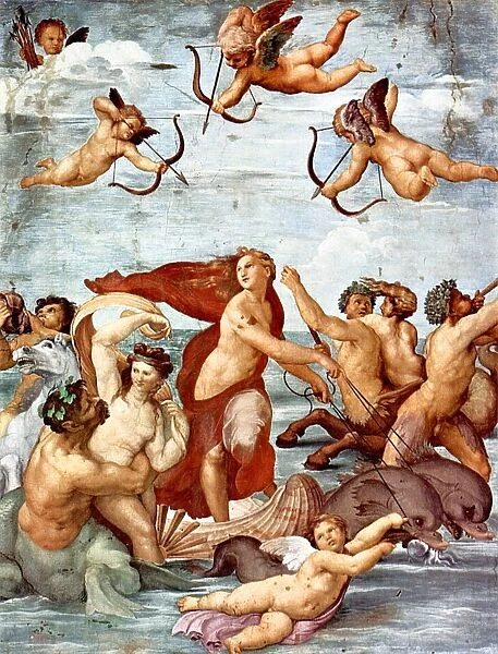 Triumph of Galatea 1511, by Raphael Sanzio da Urbino (April 6 or March 28, 1483 - April 6