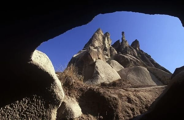 Turkey, Cappadocia, Goreme Valley, Open Air Museum, rock-carved churches and dwellings