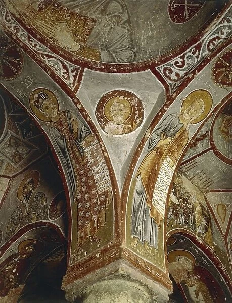 Turkey, Cappadocia, Goreme Valley, Elmali Kilise (Apple church), frescoes, 10th century ad, detail