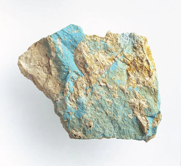 Turquoise on rock surface, close-up