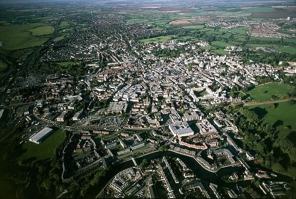 UK, Oxfordshire, Aerial view of Oxford
