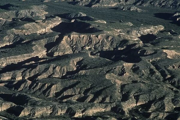 USA, Arizona, Saguaro National Park, Aerial view of rock formations