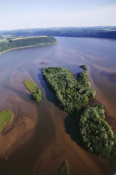 USA, Pennsylvania, Aerial view of Susquehanna River