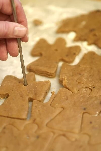 Using pastry cutter to make pastry angels