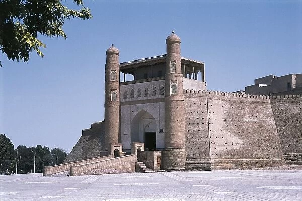 Uzbekistan, Buhara, Ark Fortress, gate at Historic Centre