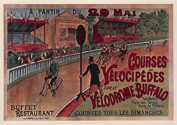 Velocipede race at Buffalo Velodrome, poster