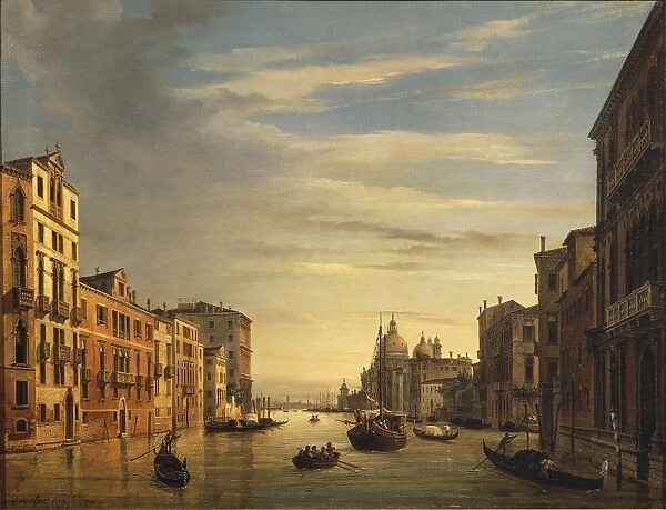 Venice, view of Grand Canal by Luigi Querena, painting