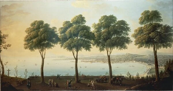 View of the Bay of Naples and the City from the Slopes of Vesuvius, by Antonio Joli