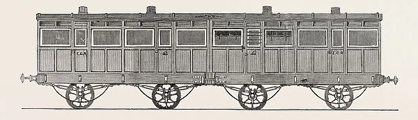 Side View Of Improved Railway Carriage