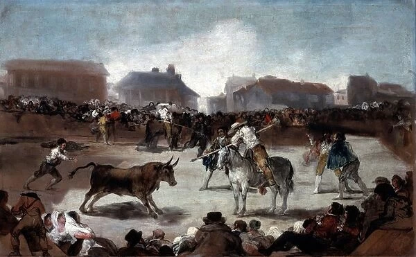 A Village Bullfight, 1812-1814. Francisco Goya (1746-1828) Spanish painter and printmaker