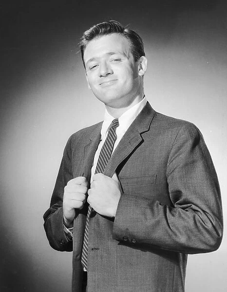 Vintage portrait of a proud man wearing a suit
