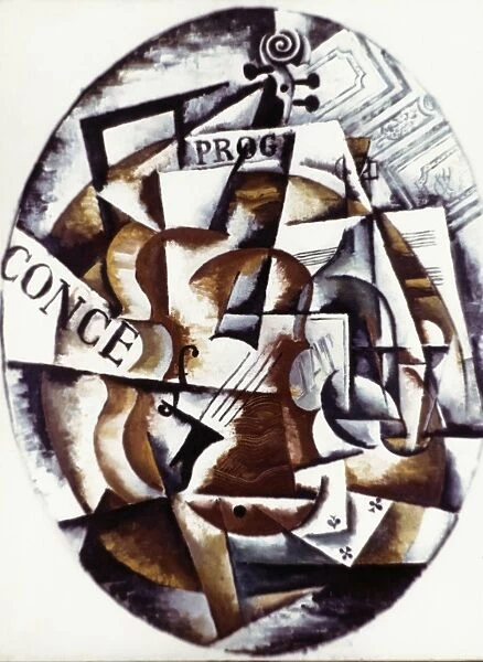 Violin (1915) painting by lyubov popova (1889 - 1924)