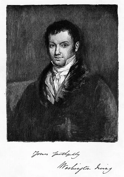 Washington Irving (1782-1859) American man of letters, c1880. Author of Rip Van Winkle