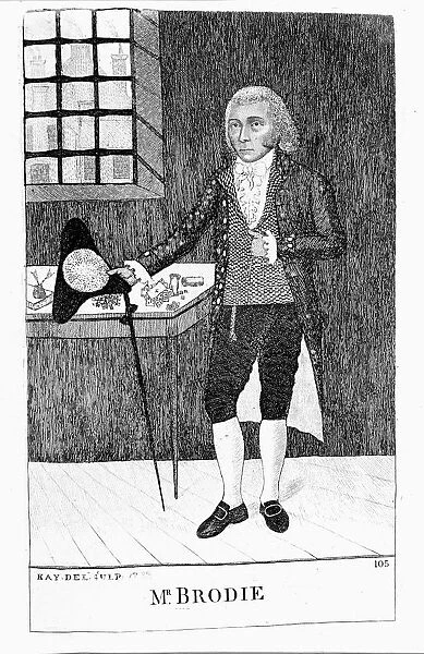William Brodie (d1788) prosperous Edinburgh cabinetmaker. Brodie had secret life