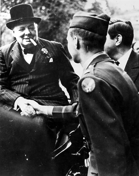 Winston Leonard Spencer Churchill (1874-1965) British statesman. Churchill, smiling