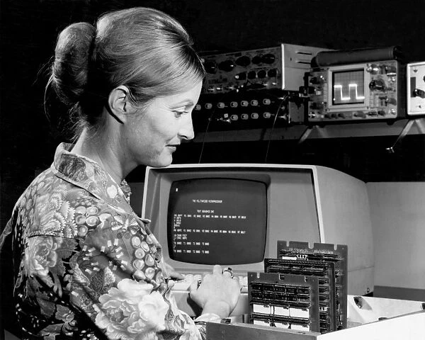 Woman Testing A Microcomputer