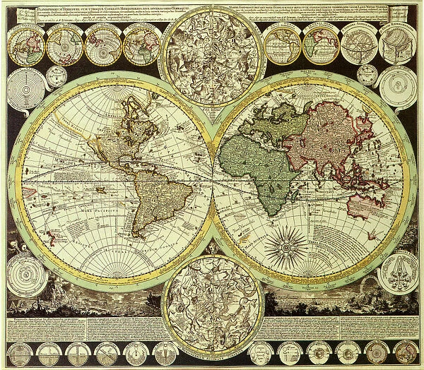The World. Map of the World 1700, Zumer, A.F