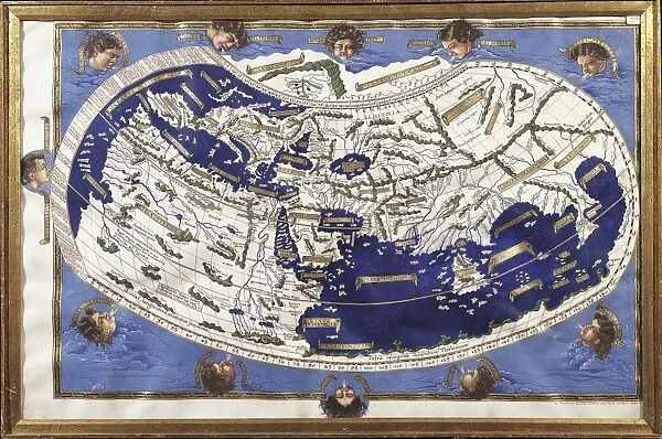 World map according to Ptolemys views, copy created by Henricus Martellus Germanius