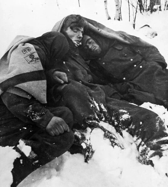 World war 2, german soldiers who froze to death on the approach to moscow