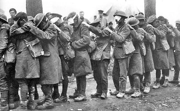 World War I 1914-1918: The blind leading the blind. Men of the 55th British Division
