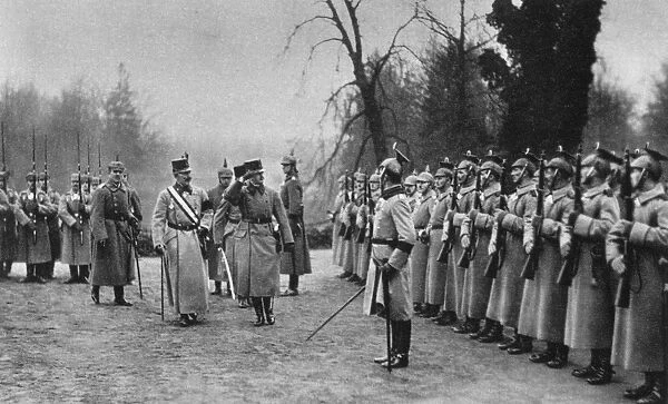 World War I 1914-1918: Visit of Charles I of Austria to the German Army Headquarters, 1917