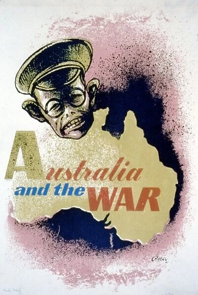 World War II 1939-1945: Australian propaganda poster c1941-1943 emphasising the Japanese threat
