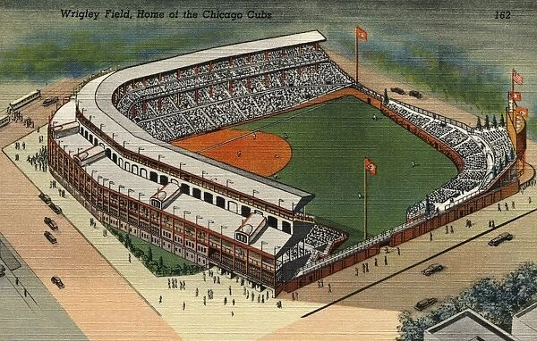 Wrigley Field. ca. 1939, Chicago, Illinois, USA, Wrigley Field, Home of the Chicago Cubs