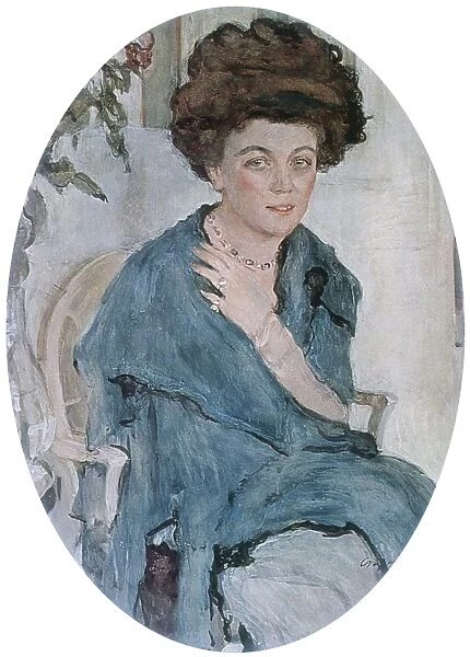 Yelena Oliv, 1909. Gouache, watercolour and pastel on card. Portrait by Valentin Serov