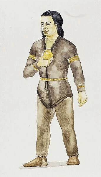 Young Scythian in typical clothes, Illustration