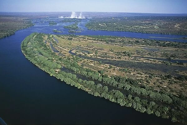 Zambia, Mosi-oa-Tunya National Park, Zambezi river near Victoria Falls