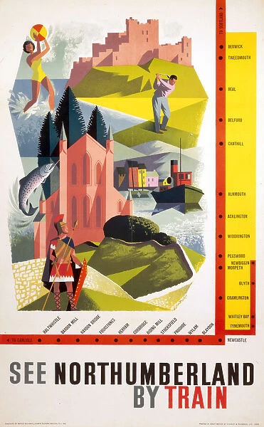 See Northumberland by Train, BR (NER) poster, 1962