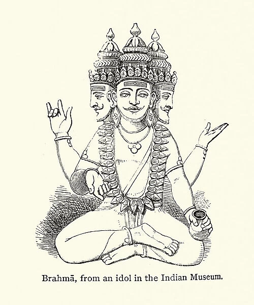 Brahma, Hindu creation god, the triple deity of supreme divinity that includes Vishnu