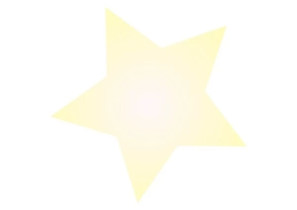 Digital illustration of pastel yellow star