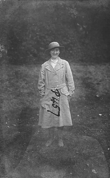 Member of the First World War Womens Land Army, Tregavethan Farm, Truro, Cornwall. 1917