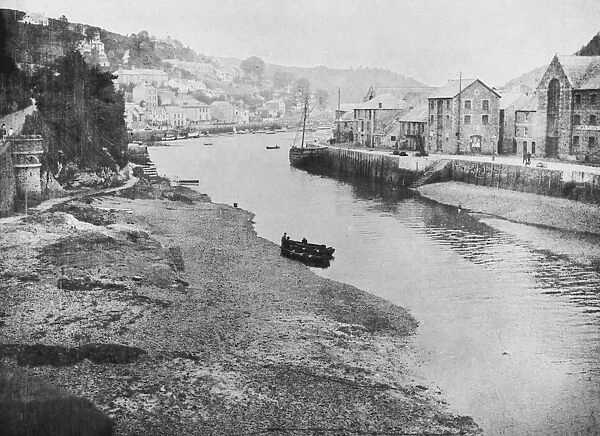 View up river, Looe, Cornwall. Around 1930