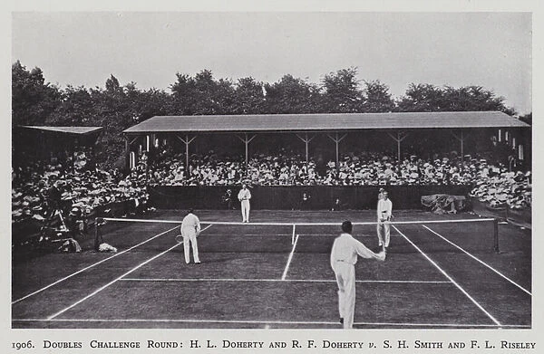 1906, Doubles Challenge Round, H L Doherty and R F Doherty vs H Smith and F L Riseley (b  /  w photo)