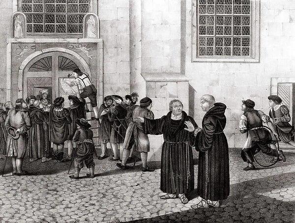On 31  /  10  /  1517, Luther posted on the gates of Wittenberg Castle his 95 theses '