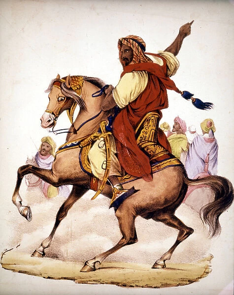 Abd El Kader (Abd El-Kader) (1807 - 1883), Arab emir of Algeria. 19th century lithography