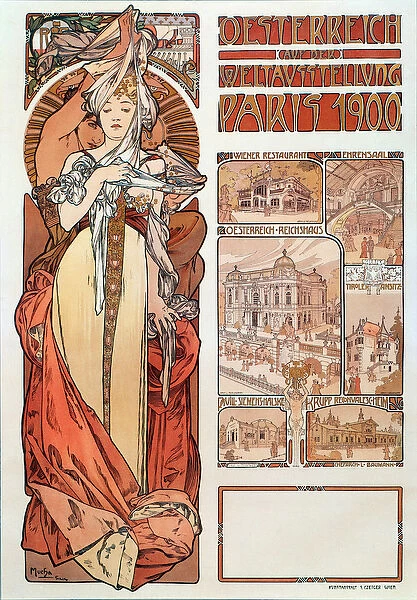 Advertising poster for Austria at the Paris worlds fair, 1900