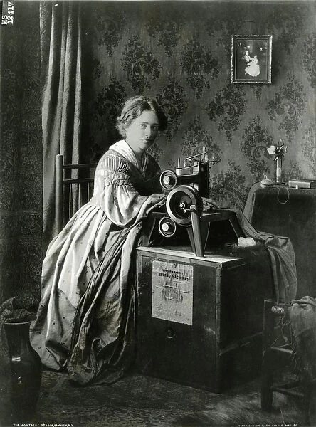 Ad for Singers Patent Sewing Machines, 1899 (b  /  w photo)