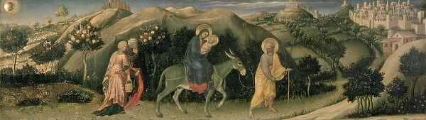 Adoration of the Magi Altarpiece, central predella Flight into Egypt, 1423 (tempera