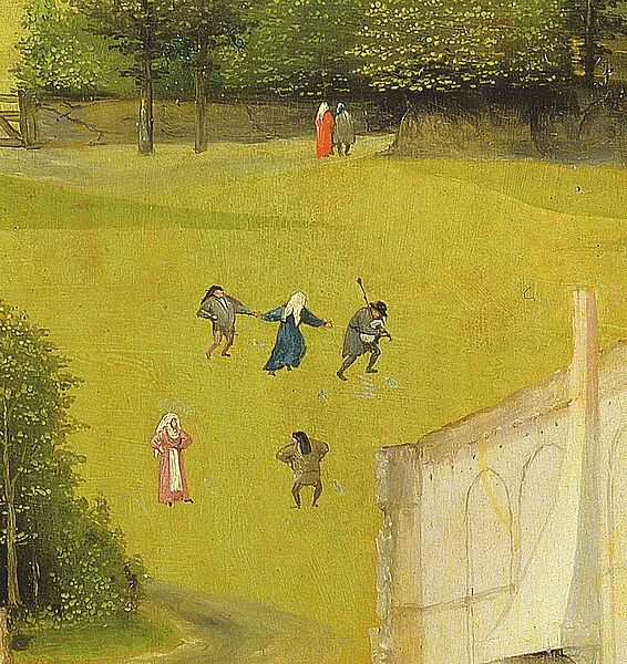 The Adoration of the Magi, detail of background figures, 1510 (oil on panel) (detail