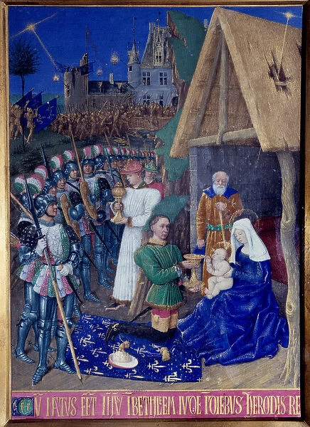 The Adoration of the Magi Miniature taken from 'The Book of Hours of Etienne