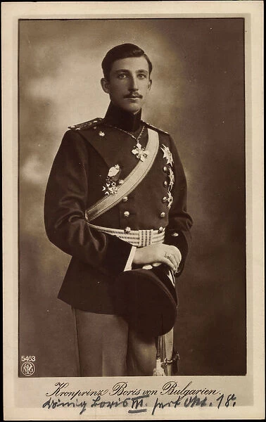 Ak Crown Prince Boris of Bulgaria in uniform, NPG 5463 (b  /  w photo)