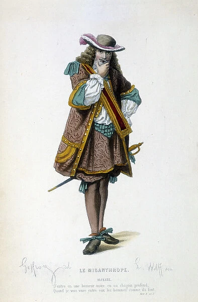 Alceste in 'Le misanthrope'by Moliere