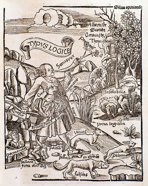 Allegory of logic from Margarita philosophica by Gregor Reisch (1508)