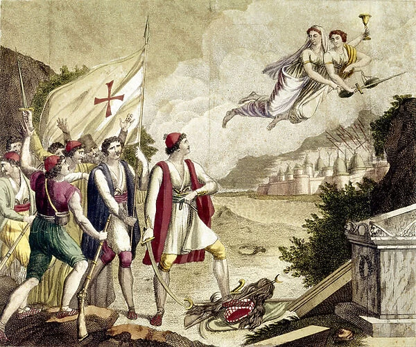 Allegory of the reawakening of the nationalist feeling of Greece under Ottoman domination